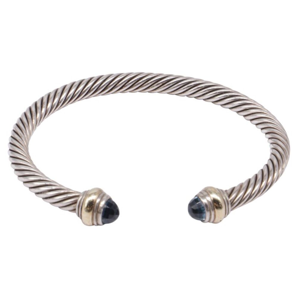 David Yurman Cable Flex  Blue Onyx Bracelet in Silver Sterling Silver Metal